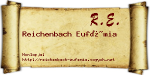 Reichenbach Eufémia névjegykártya